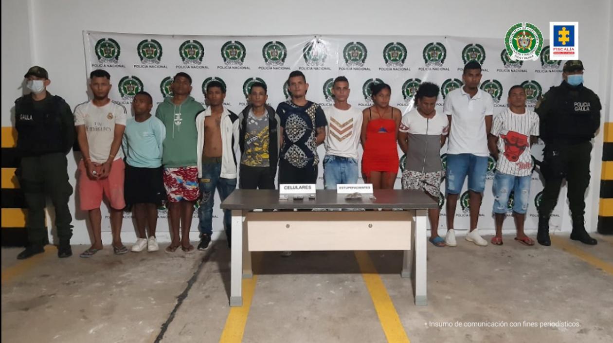 11 de los capturados en los operativos. 