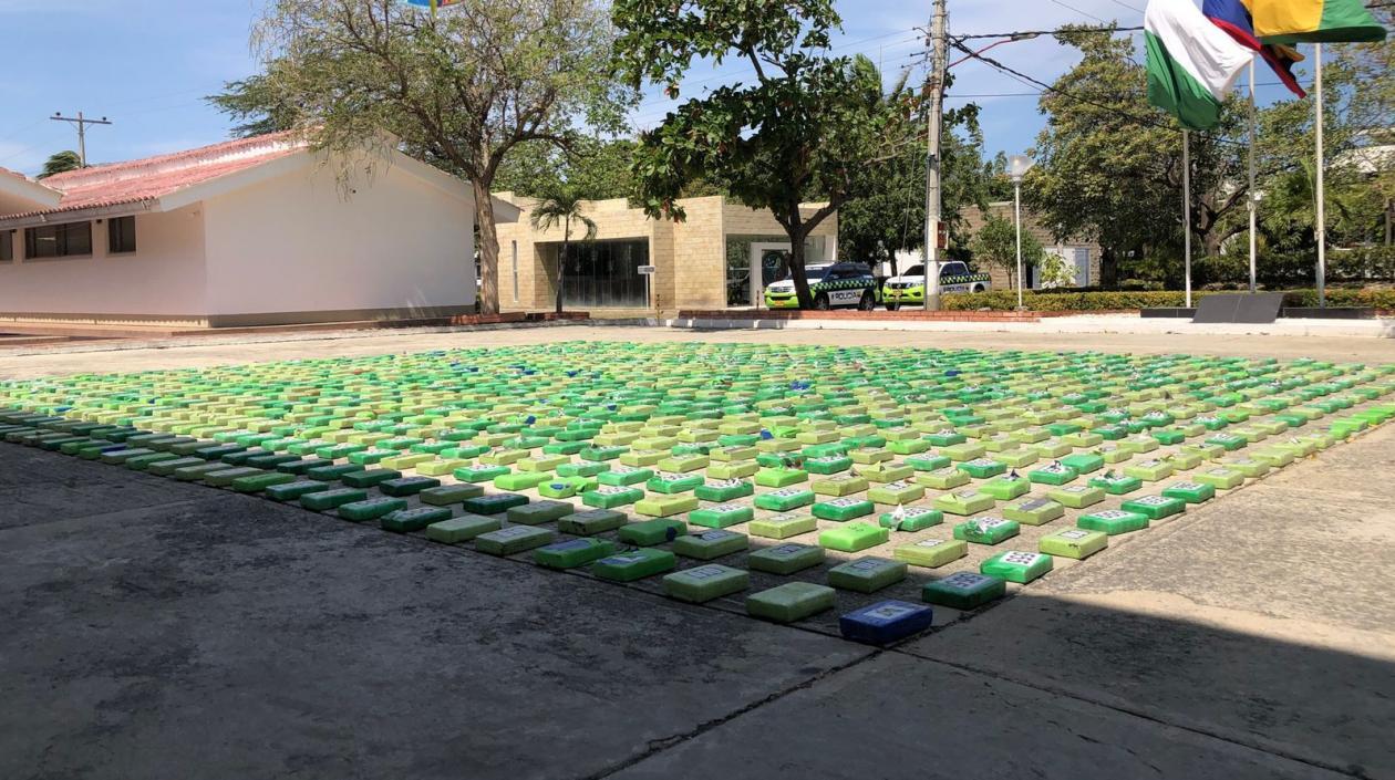 Droga incautada en el puerto de Santa Marta. 