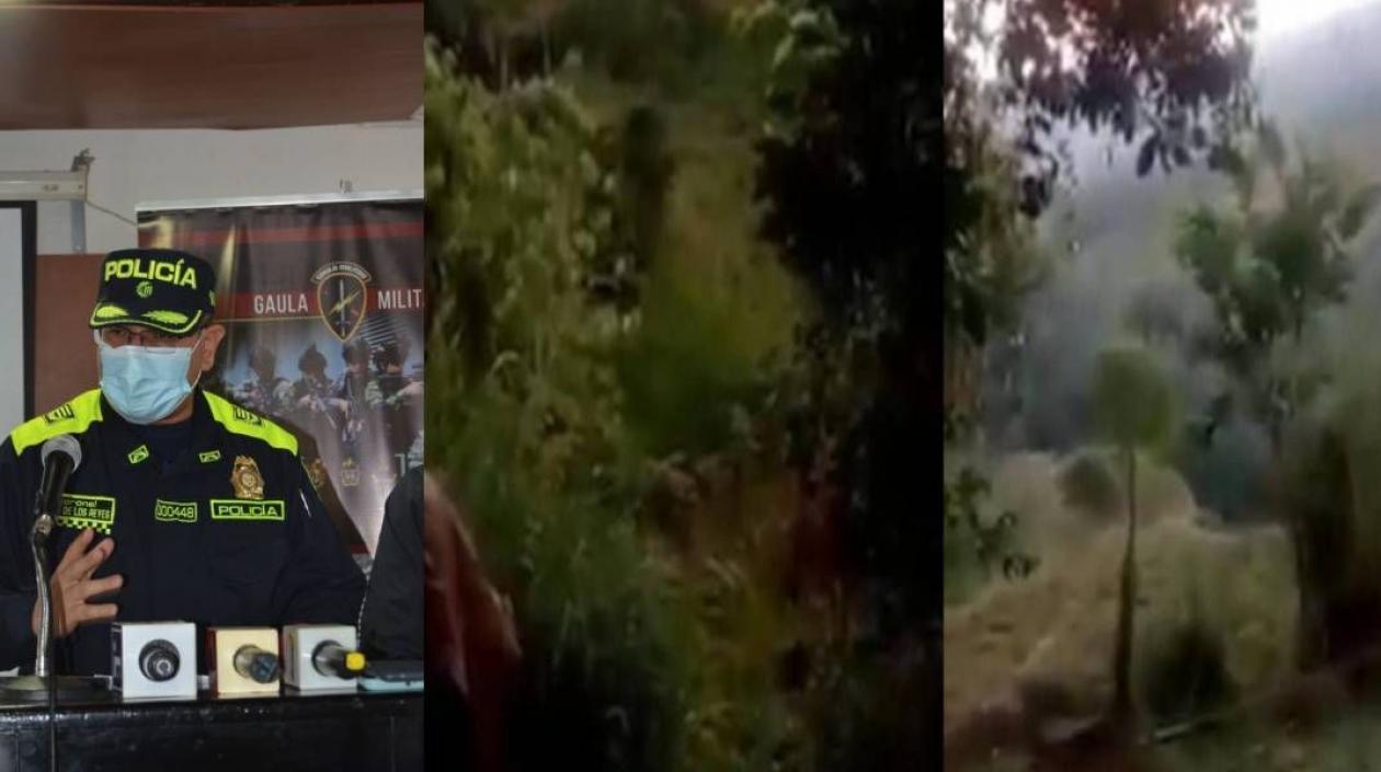 Coronel Reyes e imágenes del enfrentamiento.