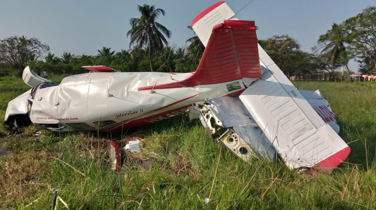 La aeronave accidentada.