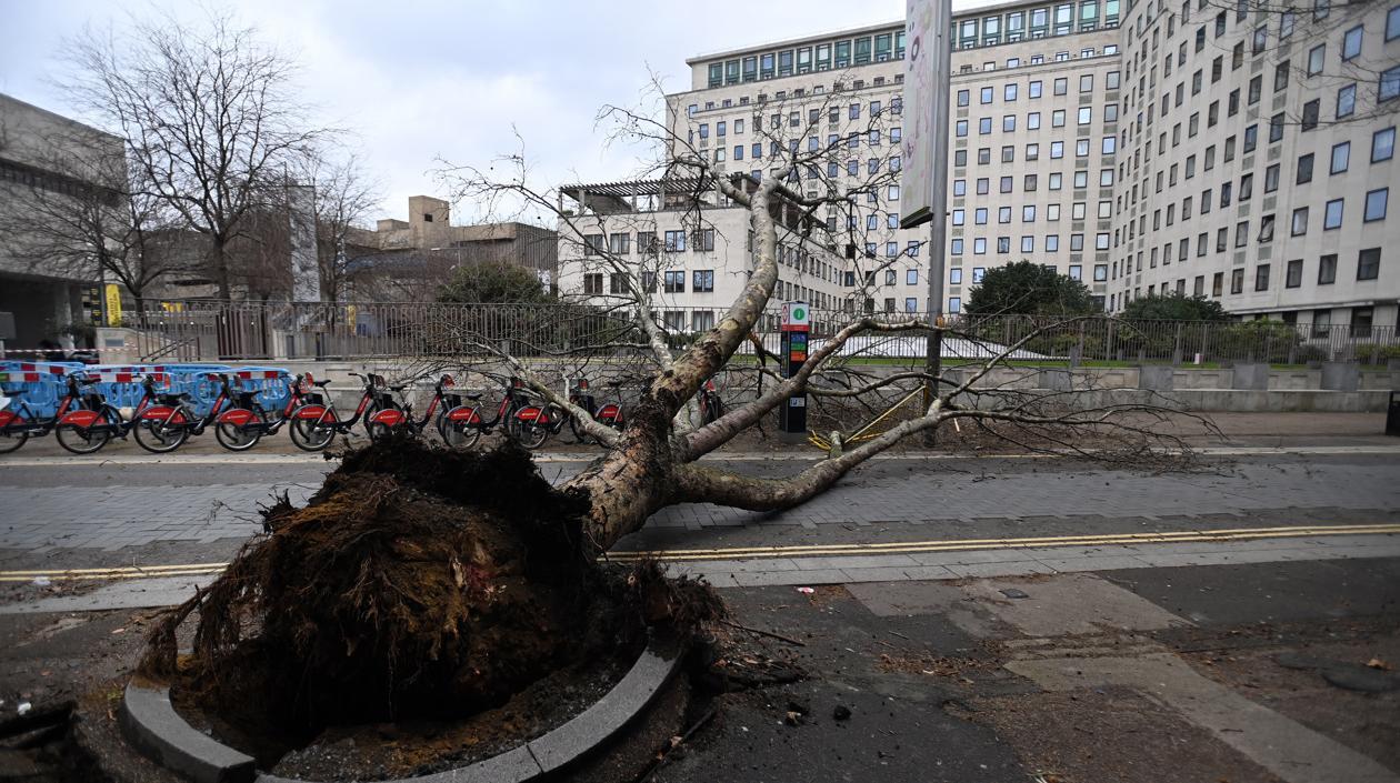 Los fuertes vientos dejaron 3 muertos en Reino Unido y cuantiosos daños materiales.
