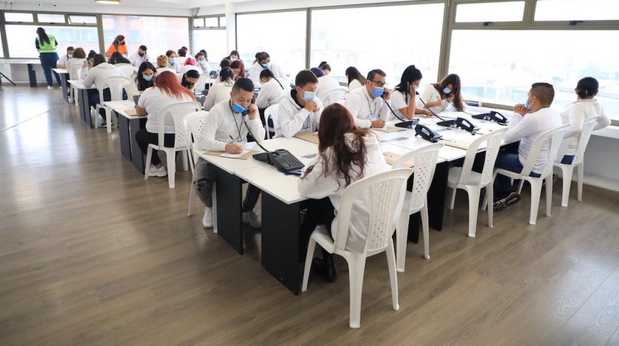 Simulacro realizado por la Registraduría para las elecciones del 13 de marzo.