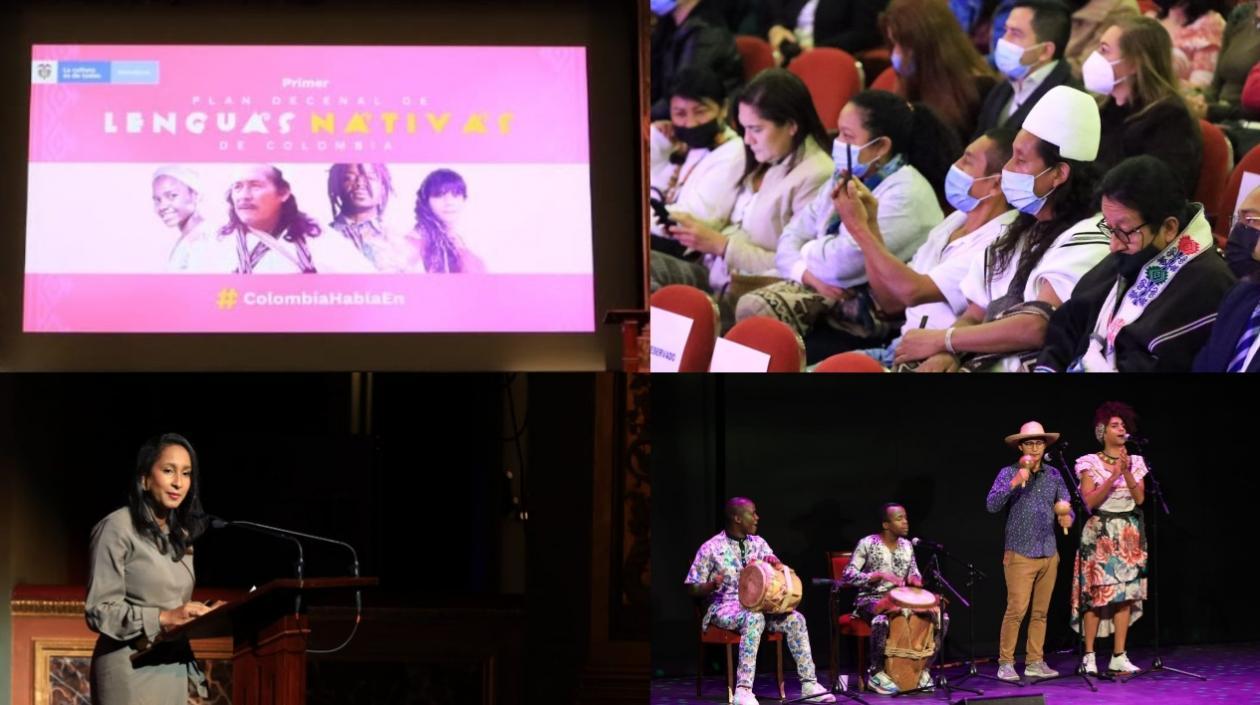 Ministra de Cultura, Angélica Mayolo, en la celebración de las Lenguas Nativas.