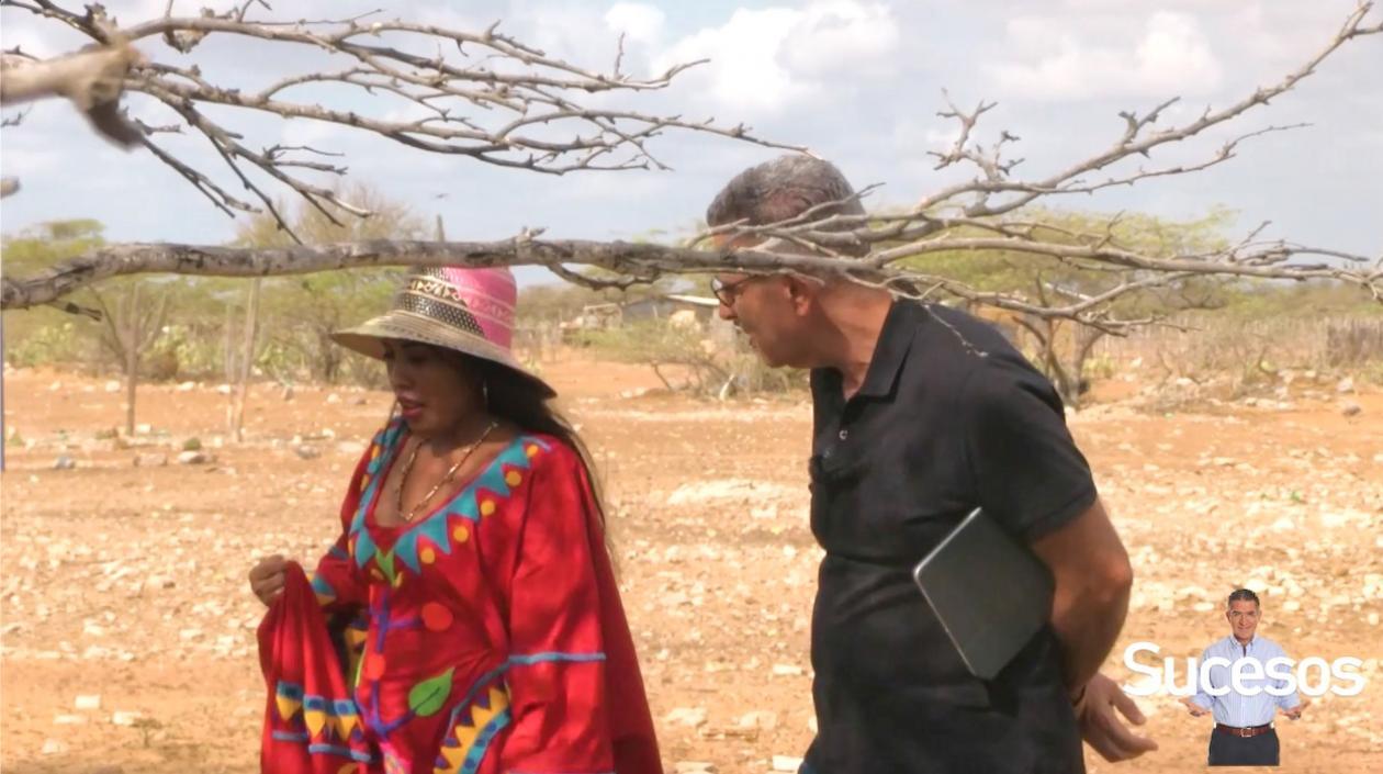 El periodista Jorge Cura, durante su recorrido por La Guajira.
