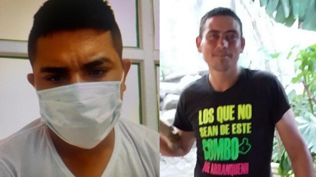 Julio Junior Rojas, presunto asesino (izquierda); y Carmen Emiro Durán Ascanio, víctima. 