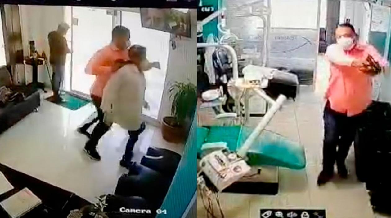 Momento en que ocurrió el atraco. 