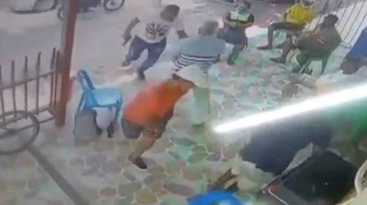 Momento en que ocurrió el atraco. 