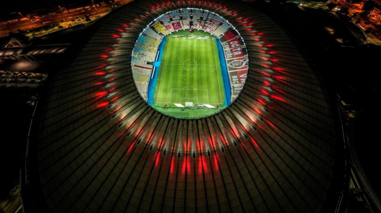 Toma aérea cenital del estadio Maracaná, en Río de Janeiro (Brasil). 