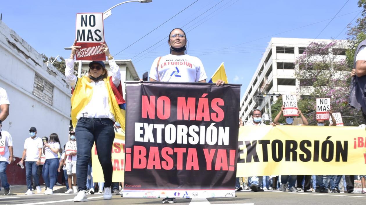 La multitudinaria movilización de tenderos y pequeños comerciantes.