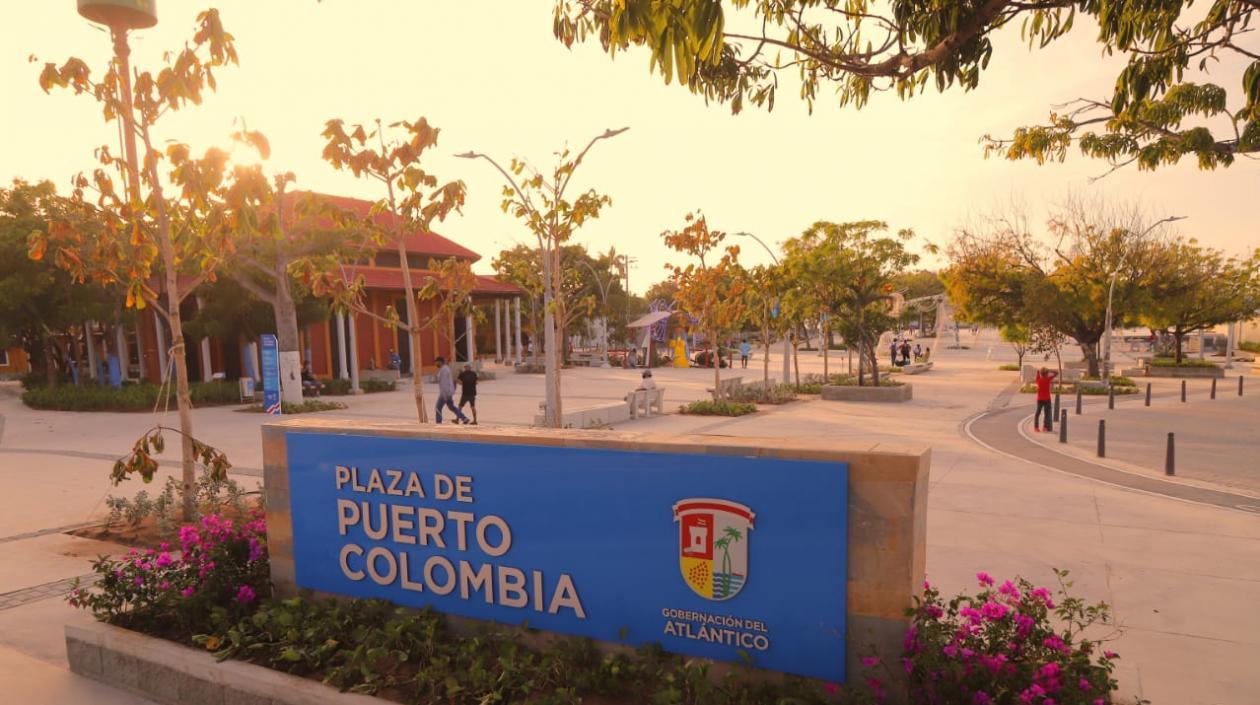 Imagen de la plaza de Puerto Colombia.