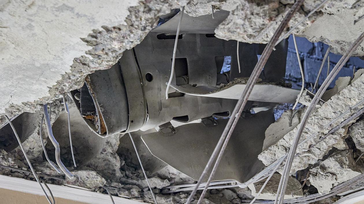 Bombardeo en Kharkiv, Ucrania.