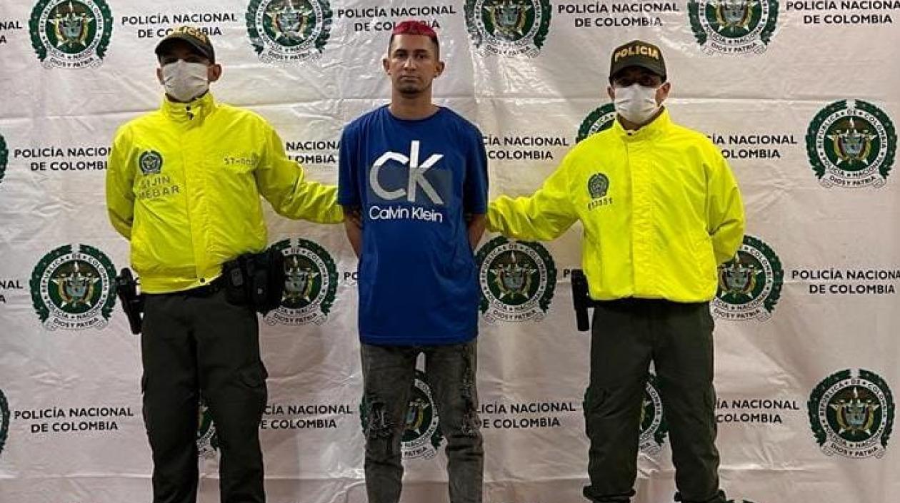 Aldair José Ribón Pabón, capturado.