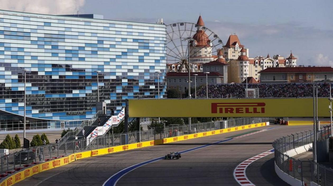 Vista del Gran Premio de Sochi de Fórmula Uno. 