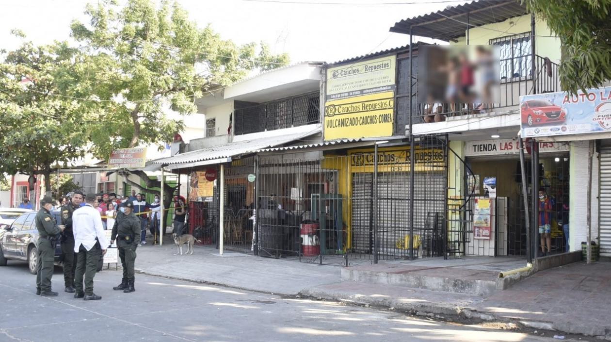Lugar donde ocurrió el atentado. 