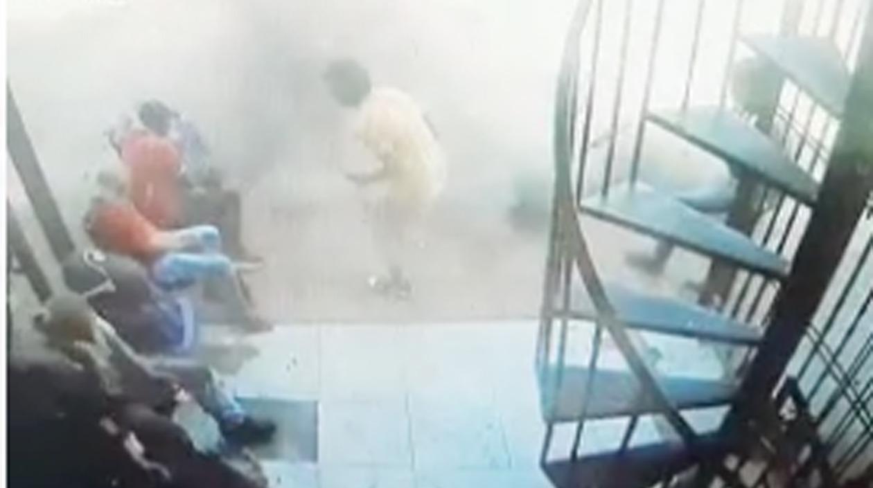 Momento de la explosión. 