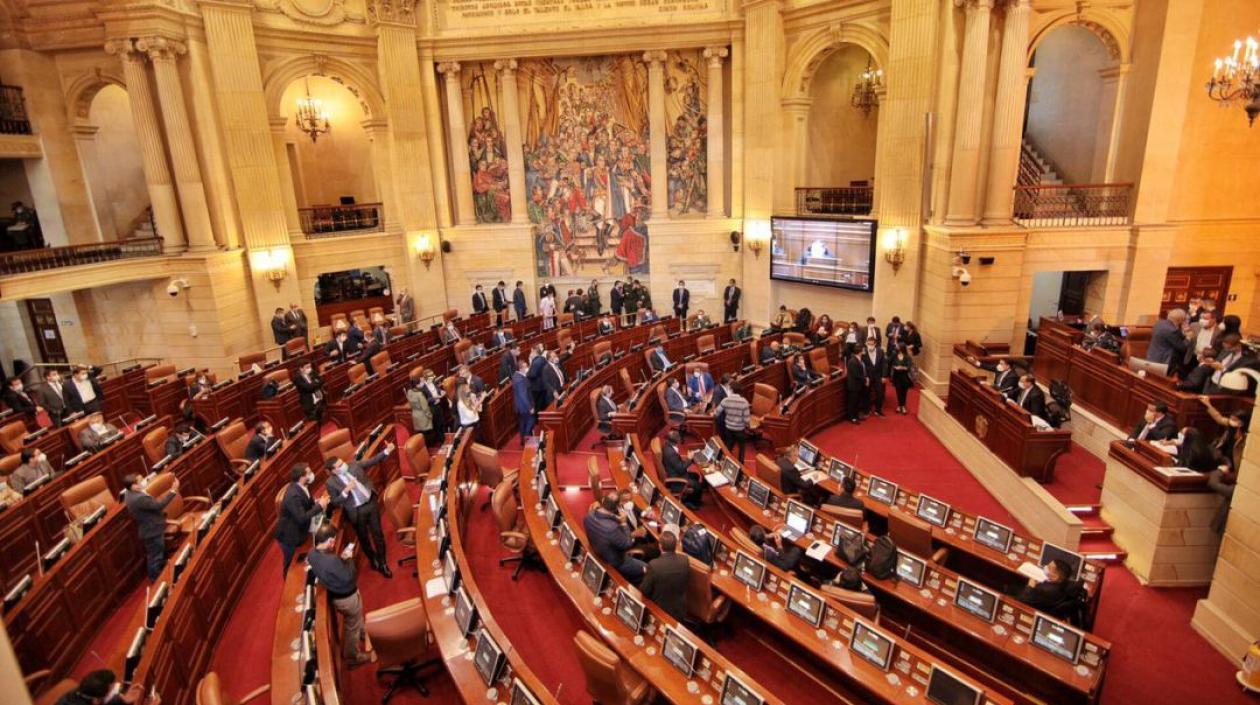 Sesión del Congreso de la República.