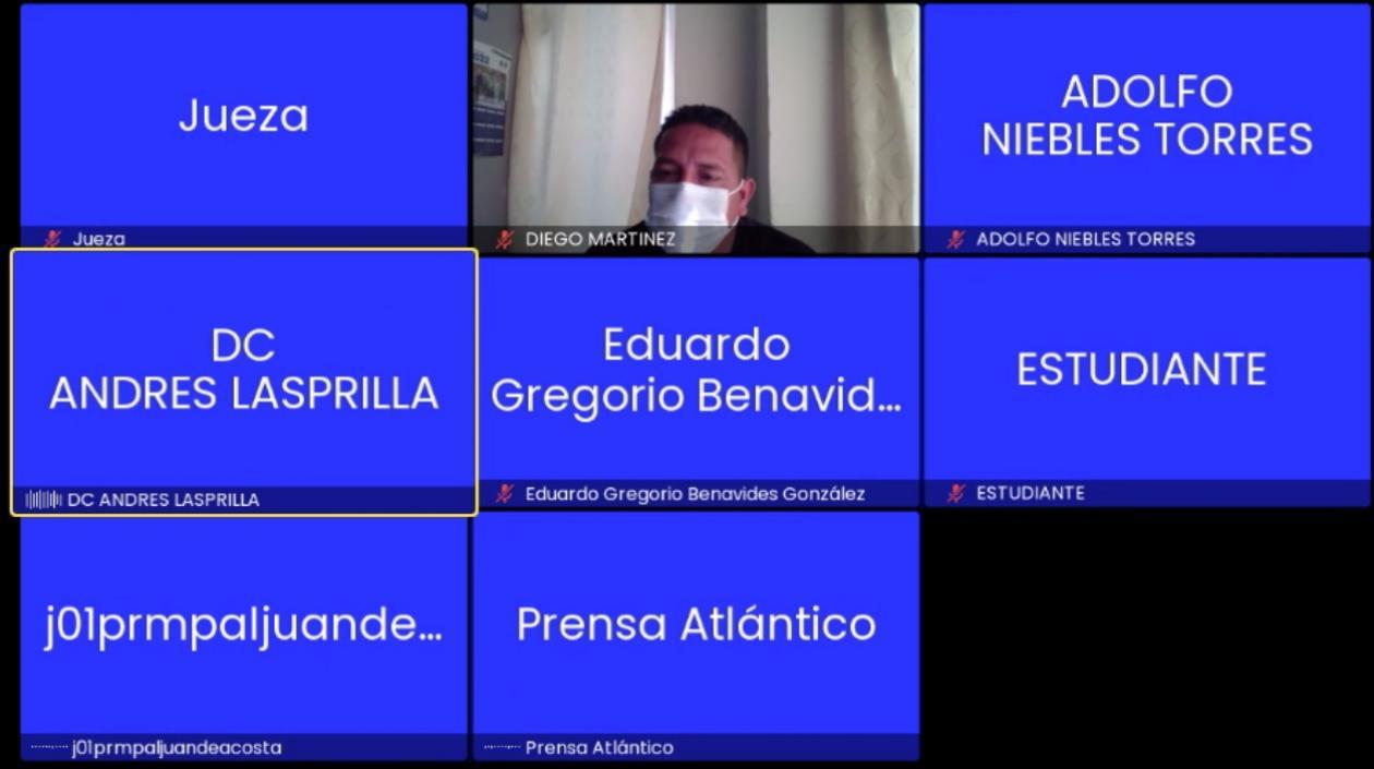 Diego Martínez durante la audiencia de este sábado. 