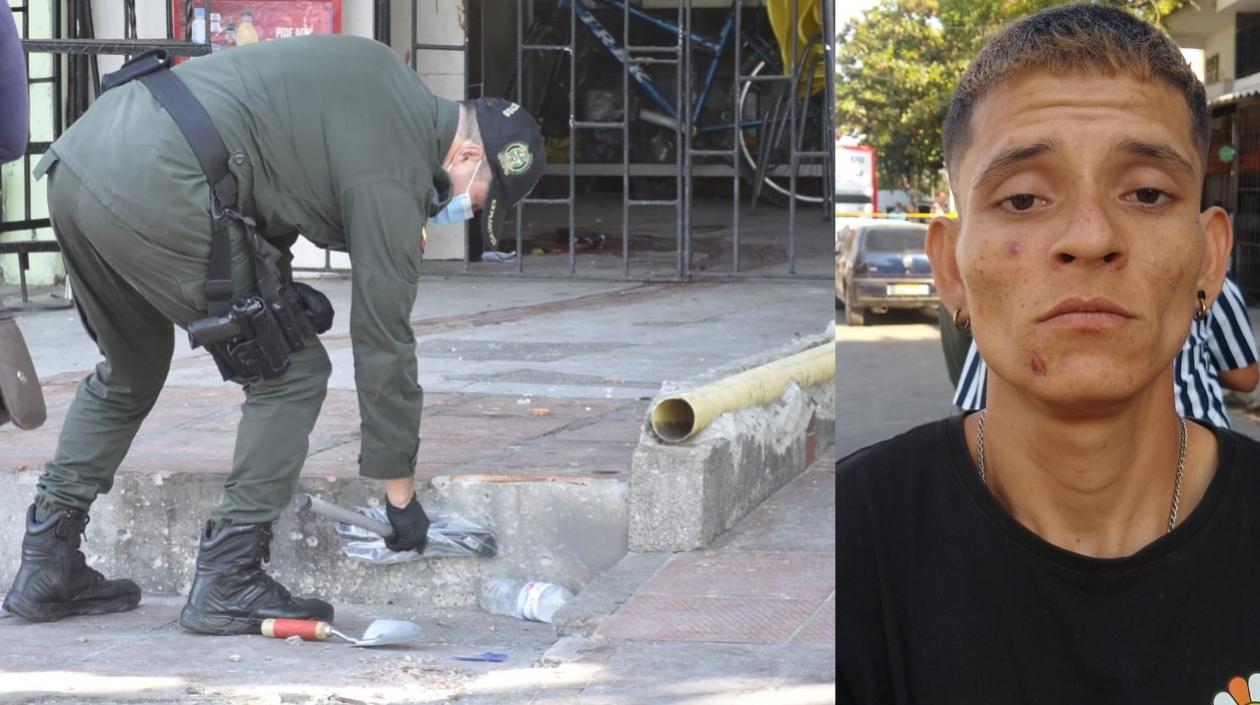 Lugar de los hechos y el imputado Kevin David Monsalvo.