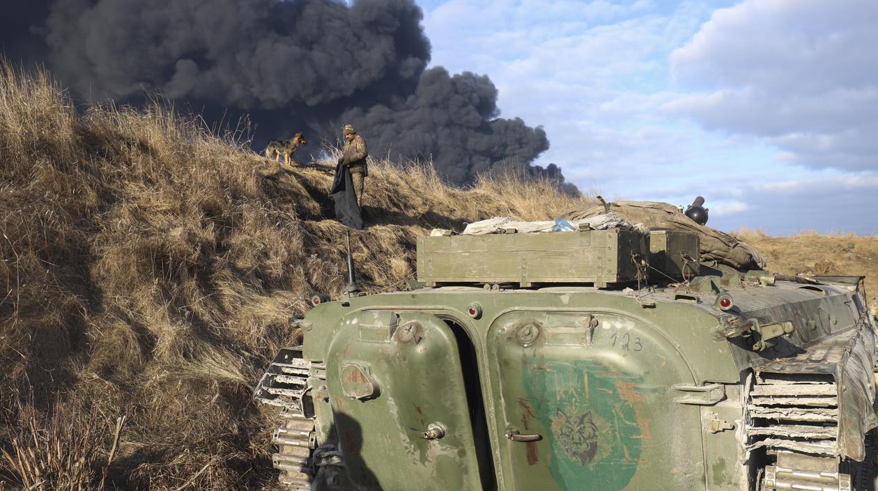 Imagen de los combates en Kiev.