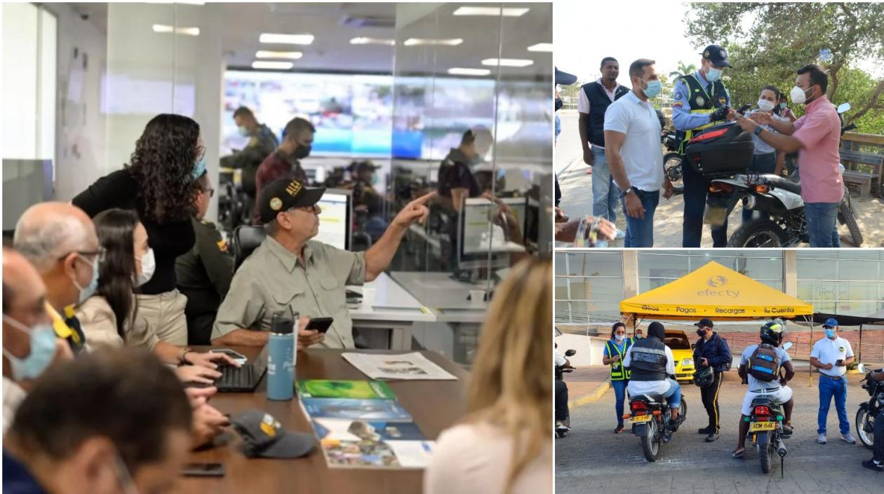 Alcalde de Cartagena, William Dau, en un PMU sobre situación generada por el mototaxismo.