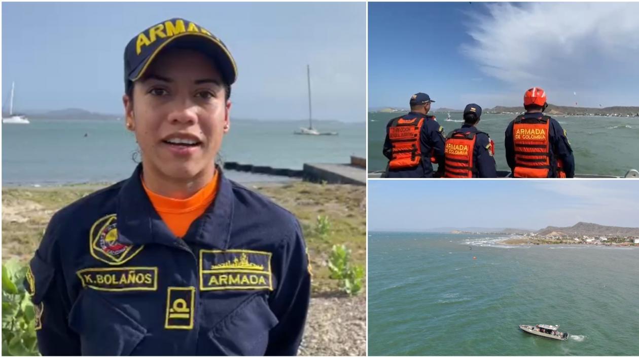La teniente de navío Kateryn Bolaños Duarte, comandante de la Estación de Guardacostas de Barranquilla