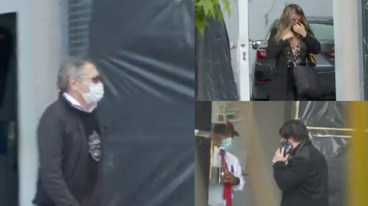 Carlos Mattos y los abogados Laura Toro e Iván Cancino.