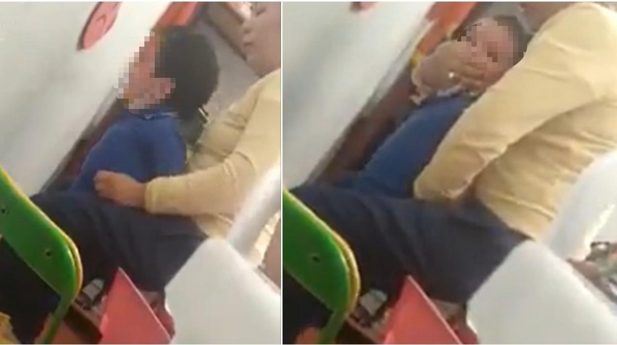 Así maltrató la cuidadora al niño.