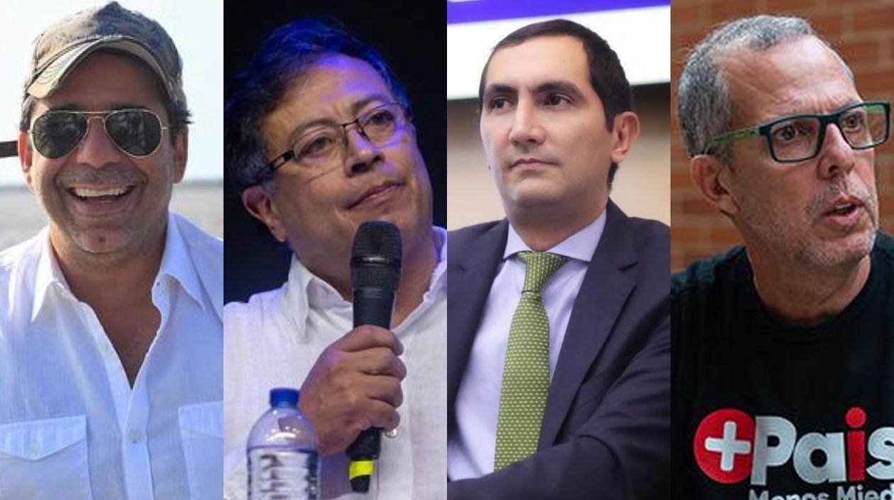 Alex Char, Gustavo Petro, David Barguil y Alfredo Saade.
