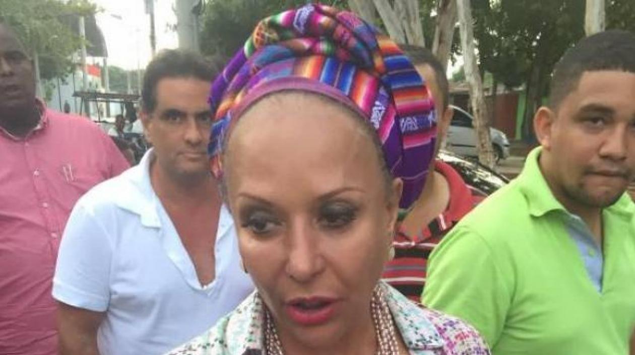 Piedad Córdoba y a su espalda Alex Saab.