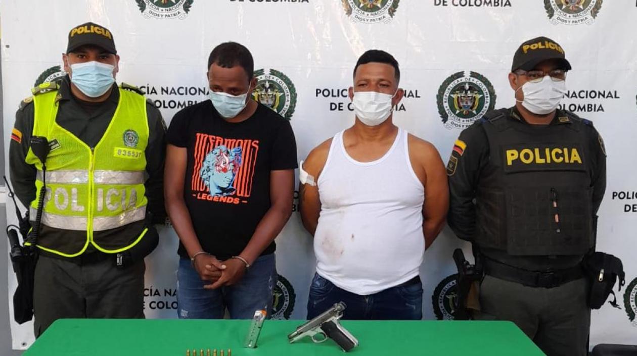 Los dos capturados en el barrio Las Nieves.