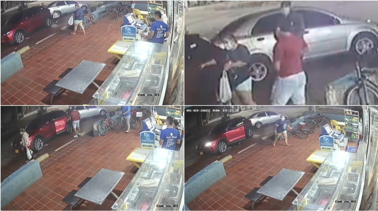 Captura de video del momento del robo en Ciudad Jardín.