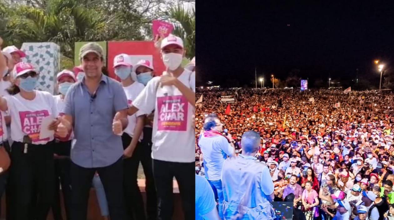 Alex Char y Gustavo Petro.