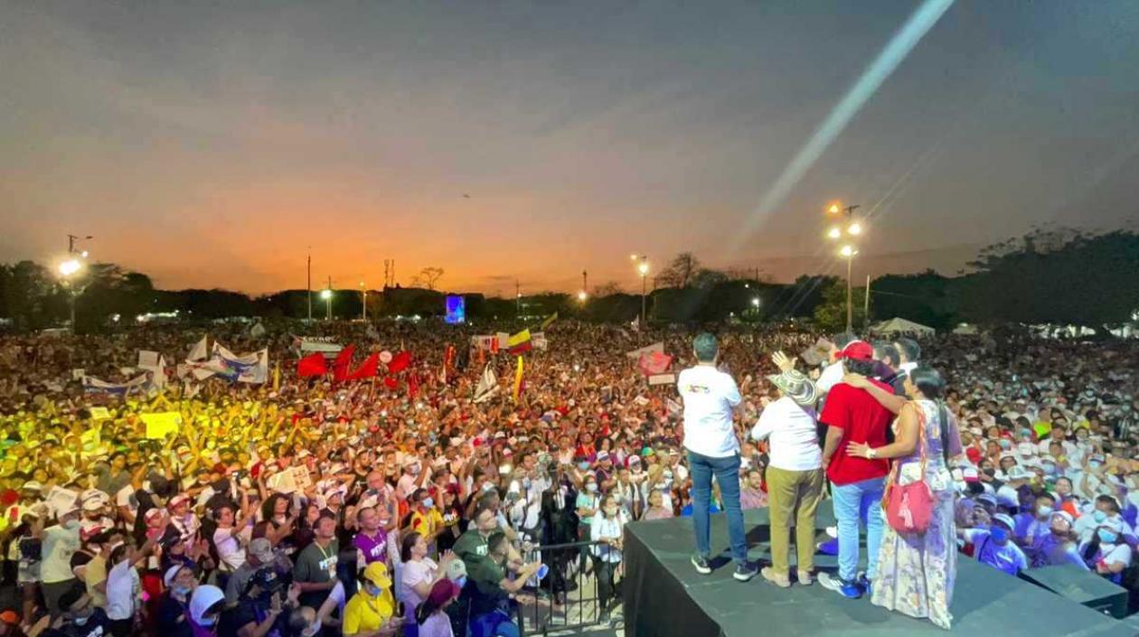 Cierre de campaña de Gustavo Petro en Barranquilla.