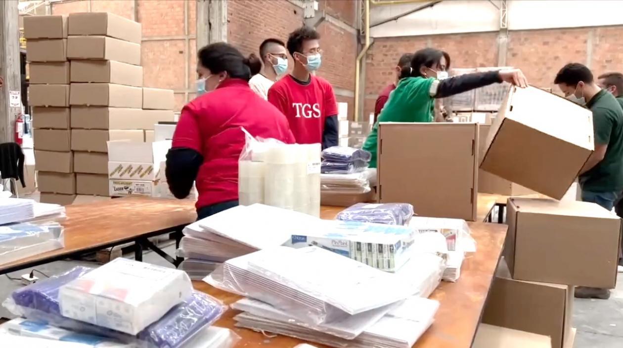 Preparación del material electoral.