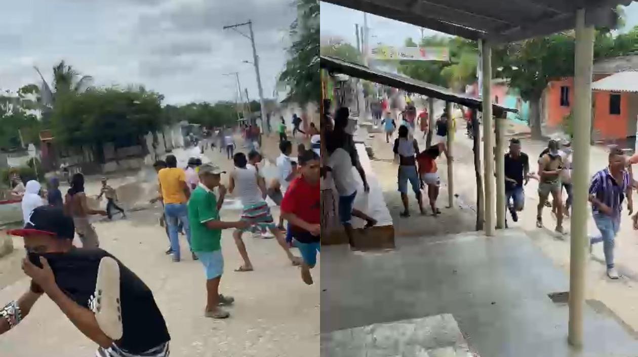 Imágenes de los disturbios.