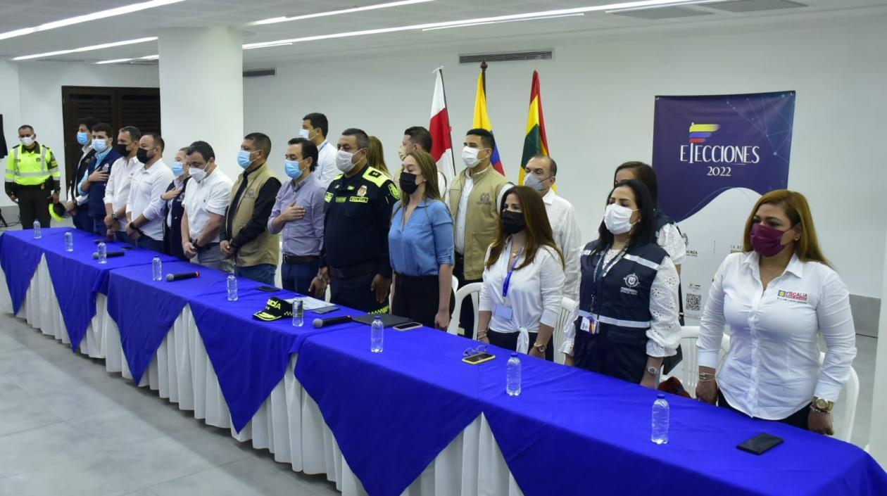 Instalación de la jornada electoral.