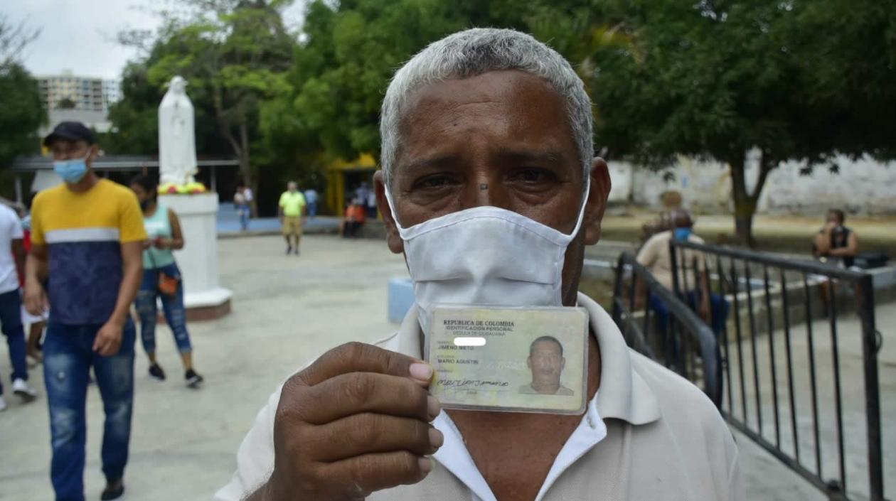 Don Mario Agustín Jimeno Nieto encontró que otra persona votó por él.