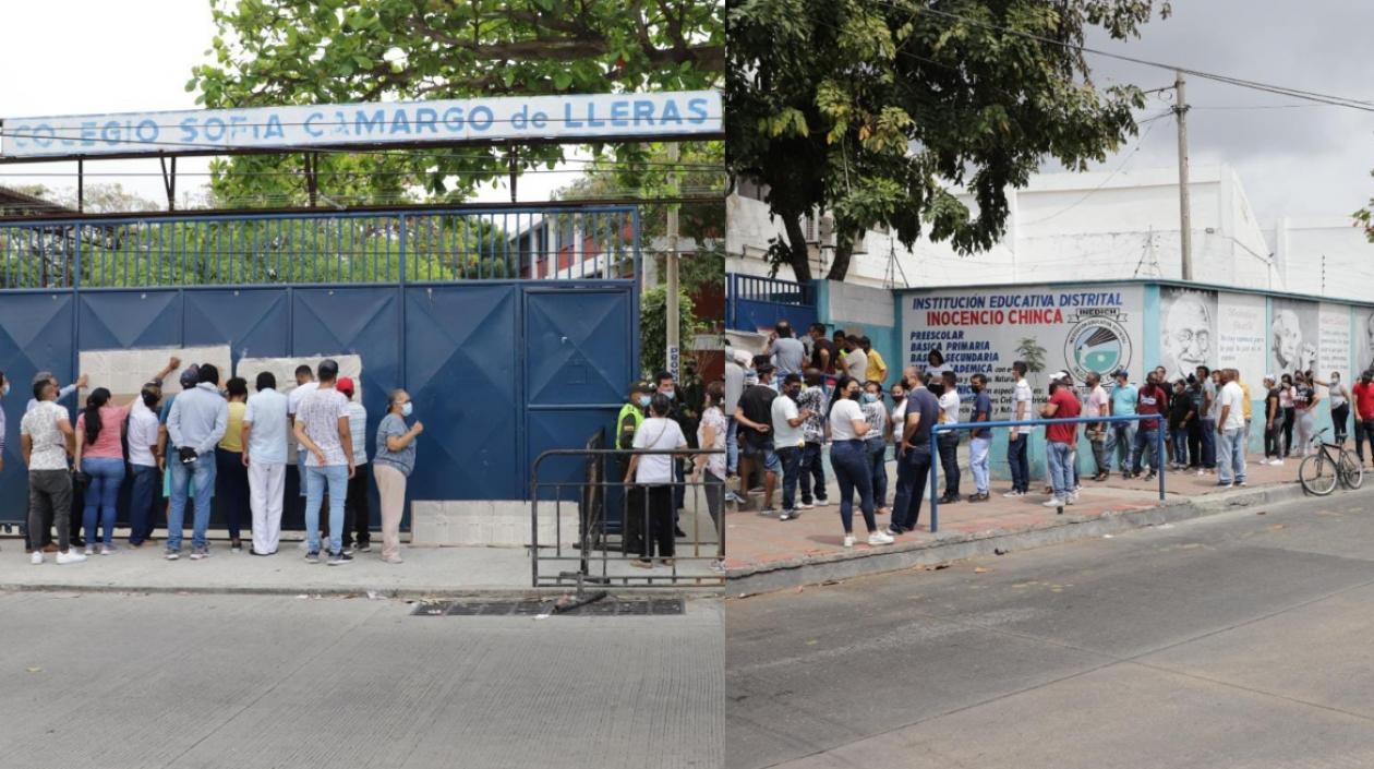 Sofía Camargo de Lleras y el Inocencio Chincá.