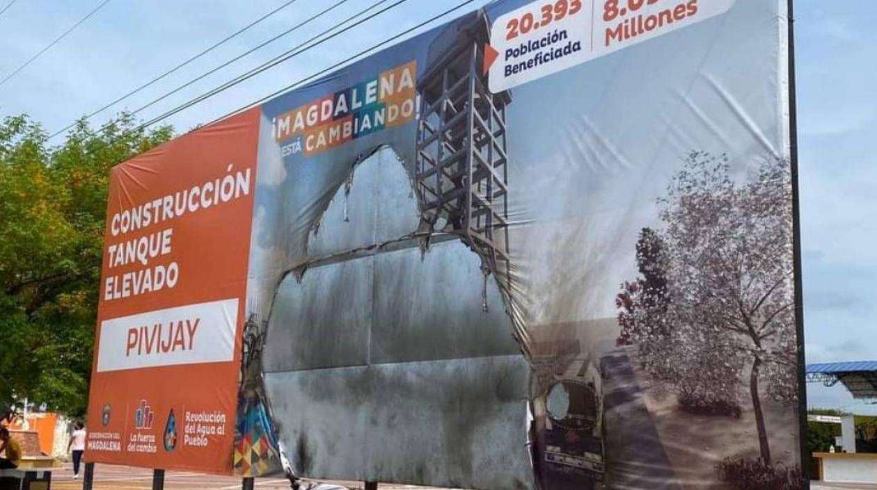 Una de las vallas de Fuerza Ciudadana.