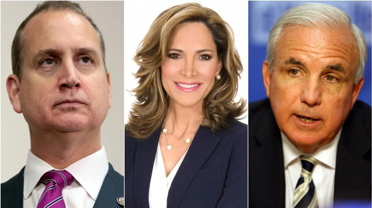 Mario Díaz-Balart, María Elvira Salazar, y Carlos Giménez, congresistas.