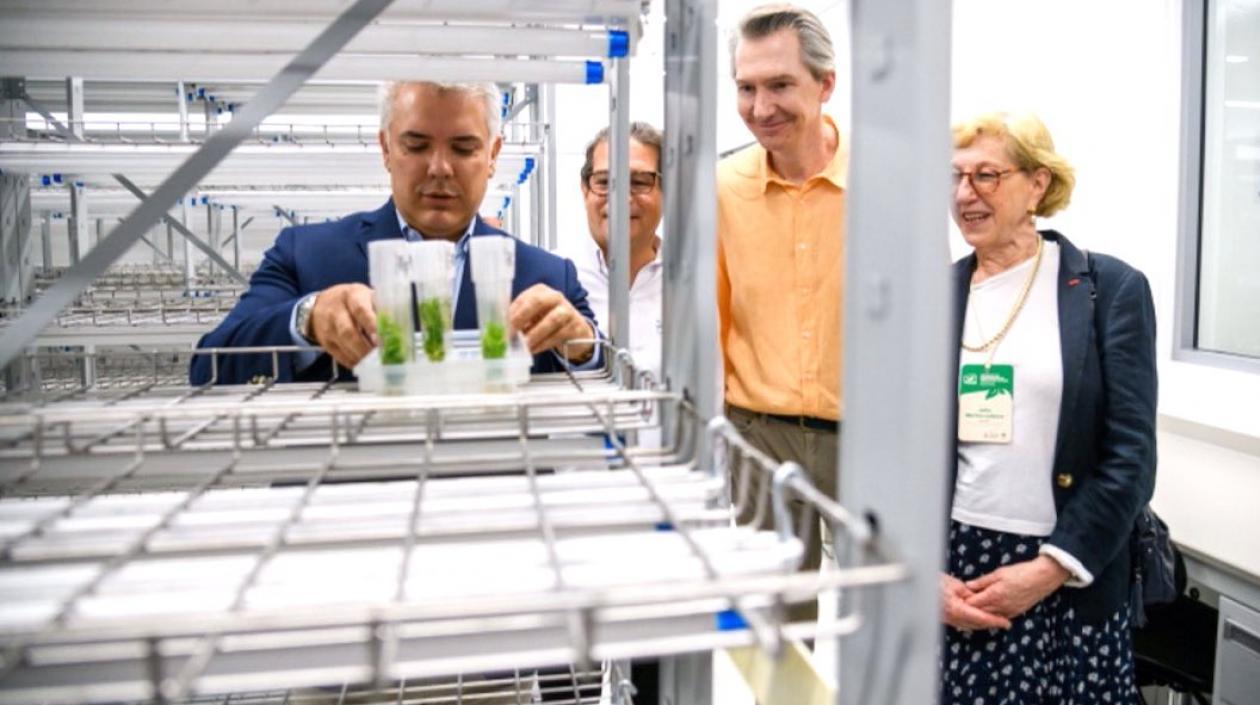 El Presidente Iván Duque, durante la inauguración del proyecto.