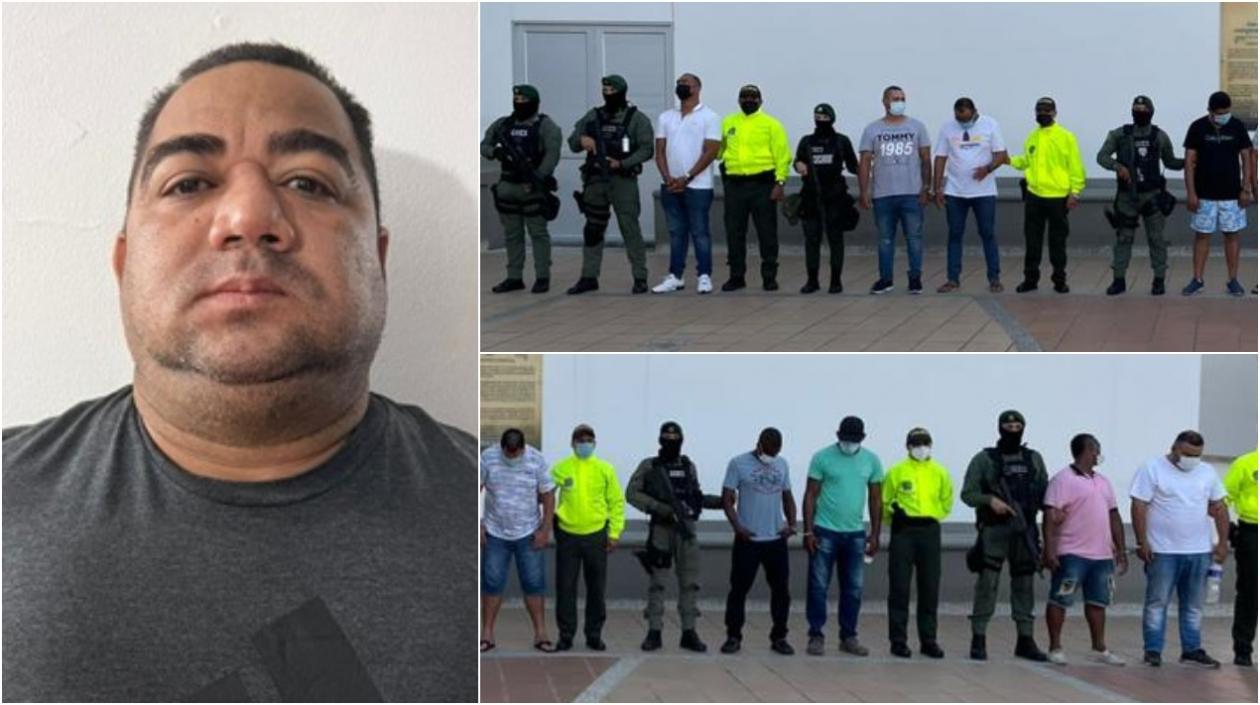 Alexander Simanca Cabrera, alias ‘Simanca’ o ‘Don José’, y capturados.