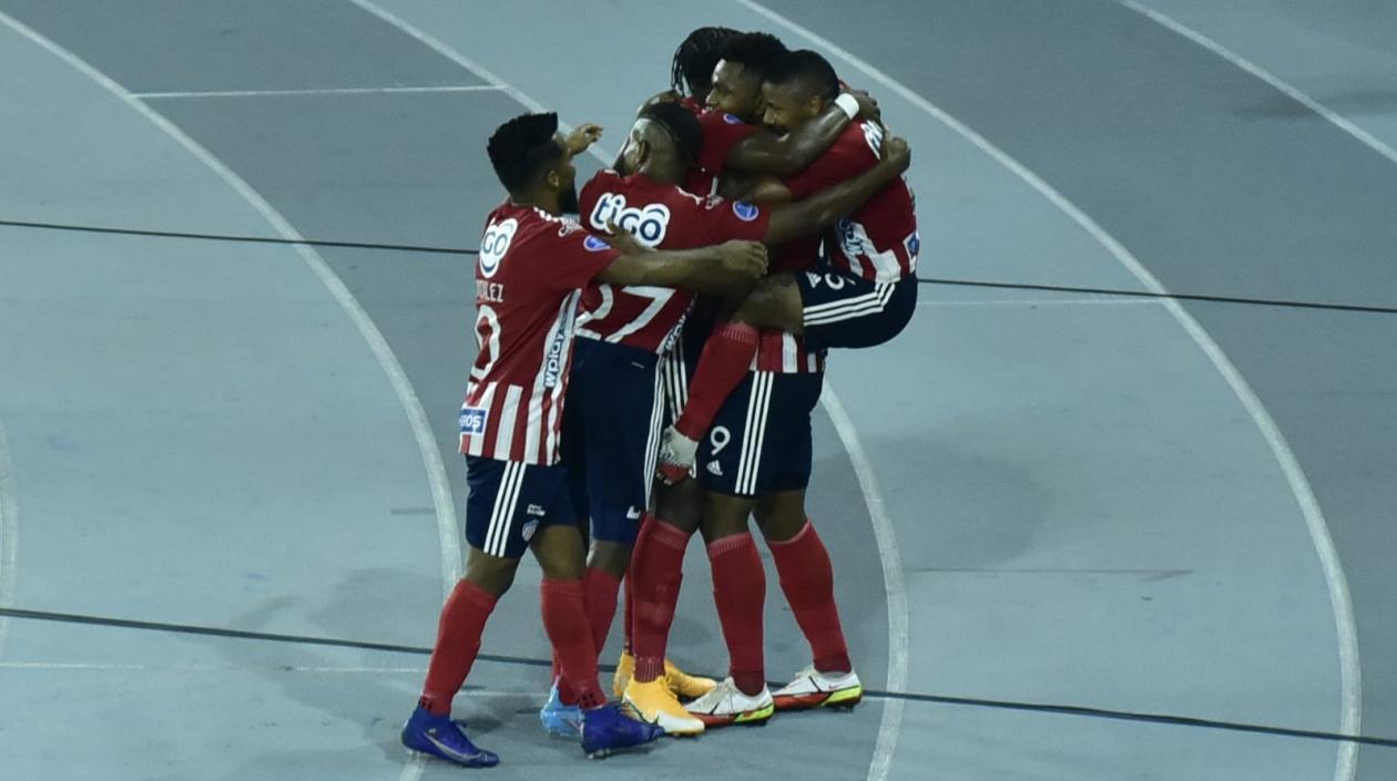 Celebración del primer gol.