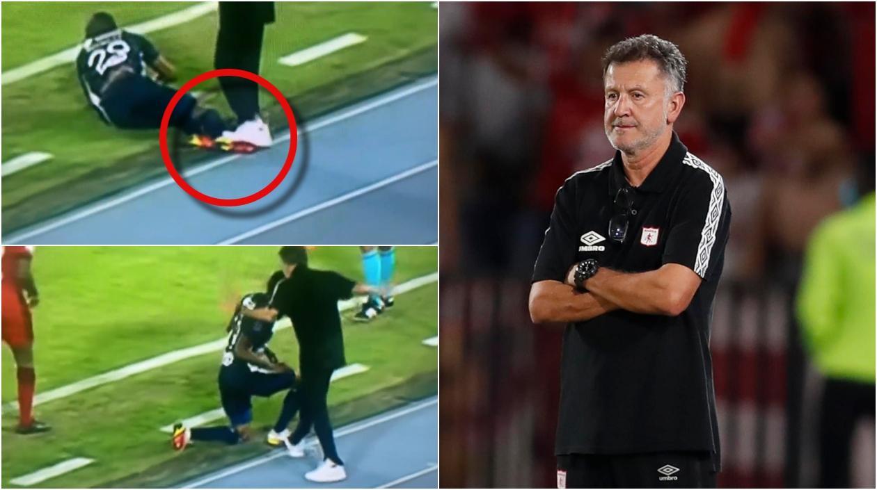 Juan Carlos Osorio pisa a un rival. 