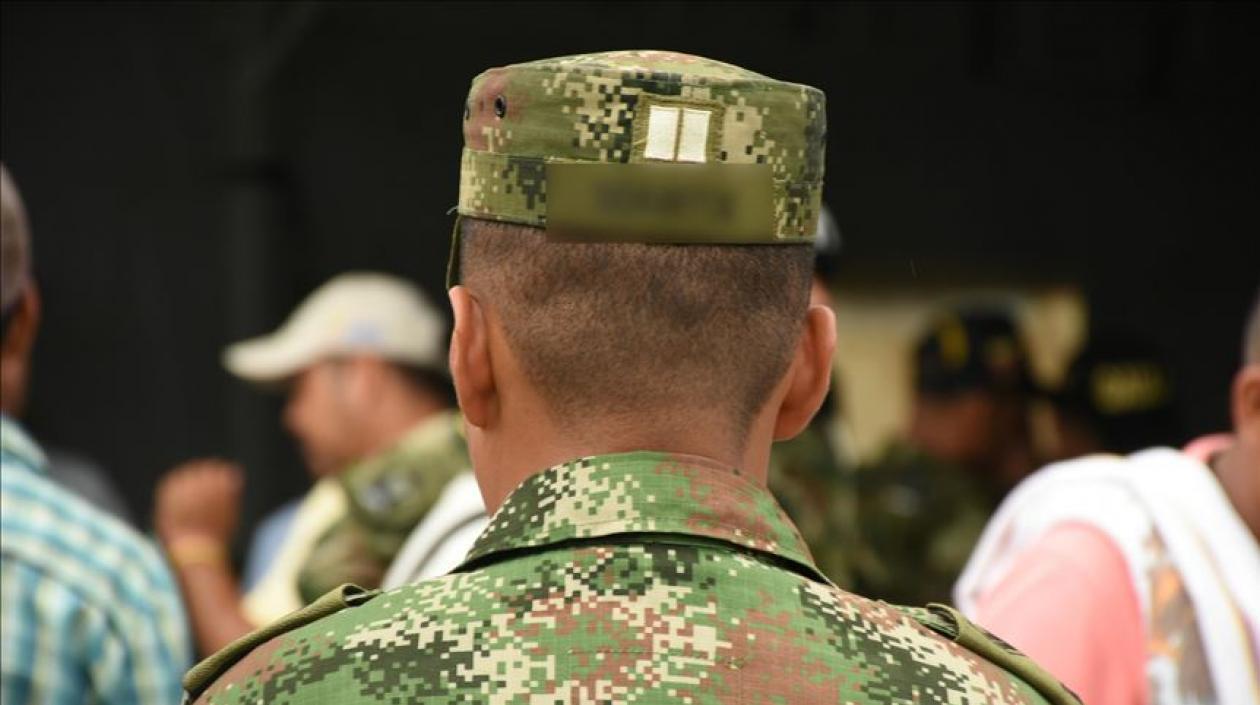 Soldado en control en el pasado paro nacional.