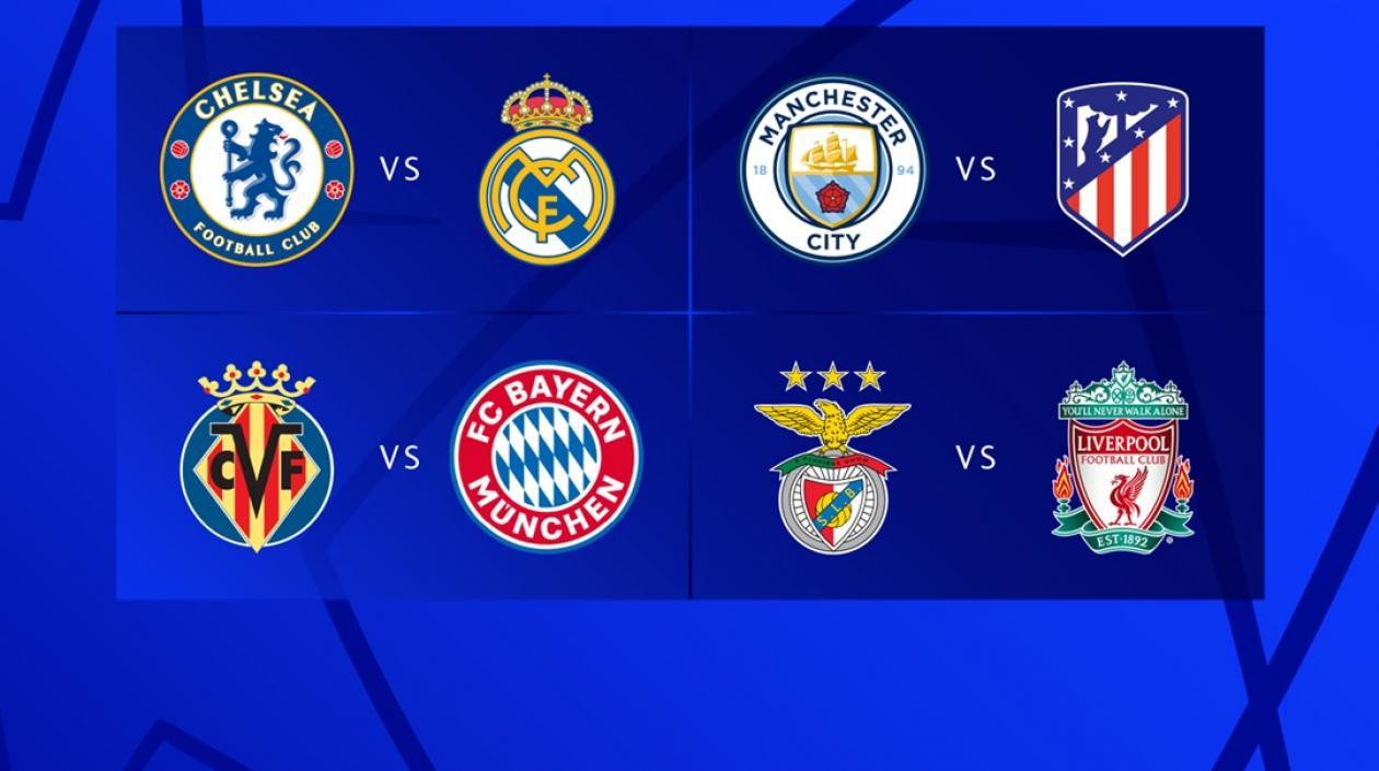 Los cruces de cuartos de final.