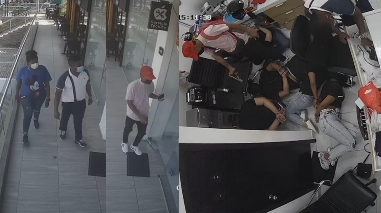 Imágenes del asalto.