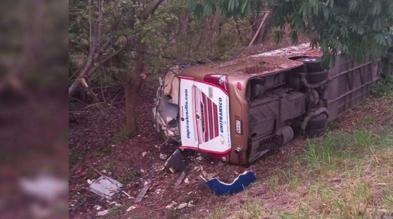 Así quedó el vehículo tras el accidente.