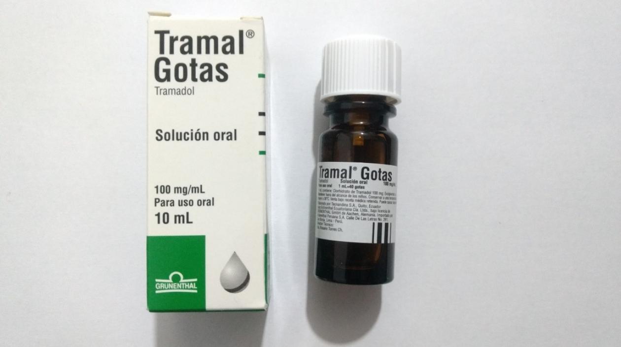 Un empaque de Tramal gotas.