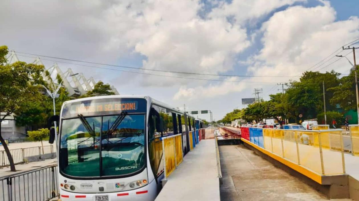 Plataforma habilitada de Transmetro.
